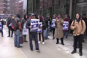 Giảng viên Đại học New York, Mỹ đình công.