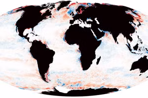 Mô phỏng các vùng đại dương đang tối dần trên toàn cầu.