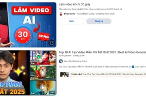 Nhiều video hướng dẫn tạo nội dung bằng AI xuất hiện trên YouTube. Ảnh chụp màn hình