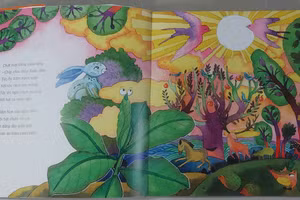 Tập thơ 'Ai dậy sớm' có tranh minh họa sinh động của Chu Linh Hoàng. Ảnh: Bình Thanh