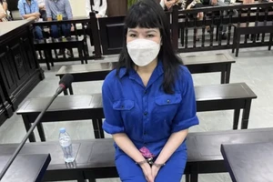 Bị cáo Vũ Thị Thu Nhung tại phiên tòa ngày 6/1.