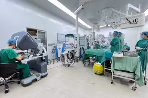 Phòng mổ robot tại Bệnh viện Chợ Rẫy. Ảnh: Bệnh viện cung cấp