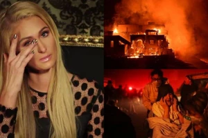 Paris Hilton và ngôi nhà bị hỏa hoạn.