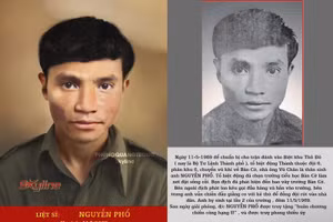 Chân dung liệt sĩ Nguyễn Phổ được nhóm Skyline phục dựng. Ảnh: NVCC.