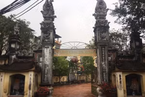 Miếu Voi Phục thờ Văn Dĩ Thành làm Thành hoàng làng. Ảnh: Sở VH-TT Hà Nội