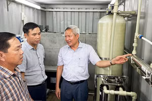 Hệ thống lọc nước nhiễm phèn được lắp đặt tại trường học ở Sóc Trăng.