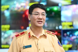 Thiếu tướng Đỗ Thanh Bình - Cục trưởng Cục CSGT (Bộ Công an) thông tin về ứng dụng AI tại trung tâm chỉ huy.