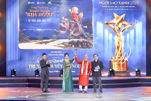 Ê-kíp sản xuất phim hoạt hình 'Trạng Quỳnh nhí' nhận Giải thưởng Ngôi Sao Xanh 2025.