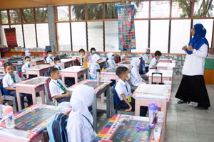 Một tiết học của học sinh tiểu học Malaysia.