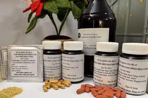 Chế phẩm dạng viên nén, viên nang và cốm phân tán chứa cao sao nhái hoa vàng.