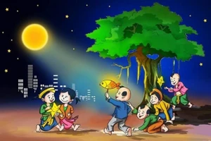 Vui Trung thu dưới ánh trăng rằm. Ảnh minh họa: ITN