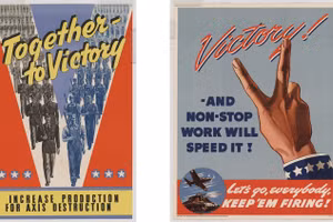 Áp phích có hình chữ V ở Mỹ trong Thế chiến II.