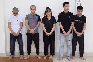 Các bị cáo thời điểm bị Công an tỉnh Nghệ An bắt giữ.