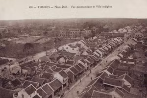 Các khu phố cổ Nam Định được chụp vào năm 1909. Ảnh tư liệu.
