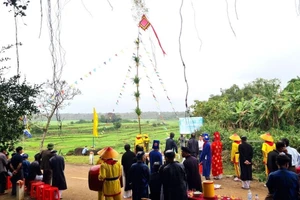 Lễ thượng nêu là nét độc đáo văn hóa ngày Tết của người dân vùng Gio An, huyện Gio Linh.