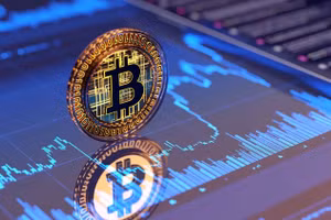 Đồng xu biểu trưng của Bitcoin.