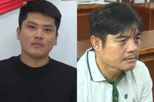 Bị can Nguyễn Thanh Hải (phải) và Huỳnh Cao Cường. Ảnh: Công an
