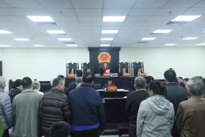 Toàn cảnh phiên xét xử vụ án.