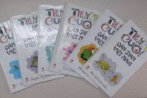 Bộ 'Truyện cười dân gian Việt Nam' gồm 10 cuốn. Ảnh: Tấn Quyết