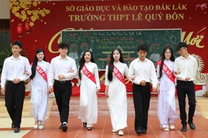 Chương trình ngoại khóa 'Xây dựng tình bạn đẹp' tại một trường THPT ở Đắk Lắk. Ảnh: DL