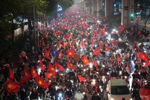 Người hâm mộ Việt Nam ăn mừng chức vô địch ASEAN Cup 2024. Ảnh: INT