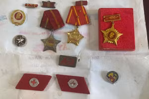  Những kỷ vật của cựu chiến binh Nguyễn Văn Nhạc. Ảnh: Thủy Nguyễn