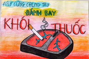 Hình ảnh truyền thông phòng chống tác hại thuốc lá. Ảnh: ITN
