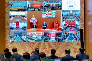 Các địa phương tham gia phát biểu bằng hình thức trực tuyến. Ảnh: VGP