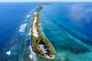 Đảo quốc Tuvalu nhỏ bé thuộc vùng phía Nam Thái Bình Dương.