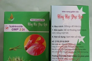 Thực phẩm giảm cân chứa chất cấm được Bộ Y tế cảnh báo không sử dụng.