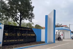 Trường Tiểu học Chu Minh nơi xảy ra sự việc.