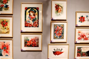 Hoa trạng nguyên được các họa sĩ khai thác như tinh thần chủ đạo của hành trình chinh phục tri thức.