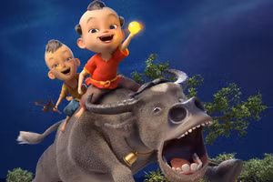 Tạo hình 3D của nhân vật Trạng Quỳnh. Ảnh: Đoàn phim cung cấp.