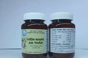 Sản phẩm viên nang an thần do nhóm nghiên cứu của Đại học Y Dược TPHCM thực hiện.