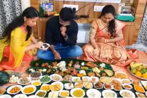 Suốt 40 ngày đầu làm rể, mọi bữa ăn của chú rể đều ngập món ngon. Ảnh: BBc.com