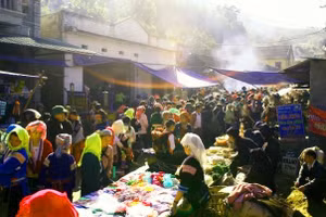 Chợ phiên Dào San. Ảnh: Phương Liên.