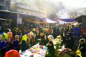 Chợ phiên Dào San. Ảnh: Phương Liên.