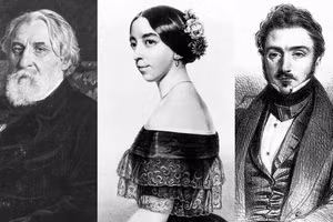 Ivan Turgenev, Pauline và Louis Viardot. Ảnh: Gw2ru.com