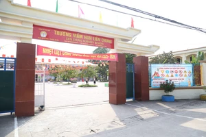 Trường Mầm non Liên Chung xây mới khang trang, hiện đại.