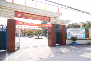 Trường Mầm non Liên Chung xây mới khang trang, hiện đại.