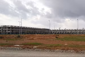 Dự án Khu phức hợp Thủy Vân giai đoạn 1 do Công ty Cổ phần Apec Land làm chủ đầu tư do vướng thủ tục nên các khối nhà đang xây dựng bị dở dang.