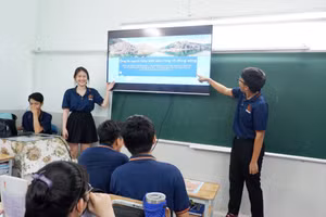 Dạy học theo hướng phát triển năng lực môn Ngữ văn lớp 12 Trường THCS – THPT Hai Bà Trưng (TPHCM). Ảnh minh họa: INT