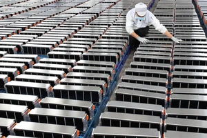 Một cơ sở thu gom pin xe điện tại Trung Quốc.