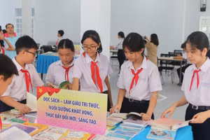 Học sinh tham gia Ngày hội đọc sách tại Thư viện tỉnh Lâm Đồng nhân dịp Ngày sách Việt Nam (21/4). Ảnh minh họa: INT