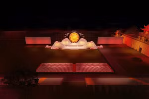 Chương trình diễn ra lúc 20 giờ ngày 18/11 tại khu di tích Hoàng thành Thăng Long. Ảnh: Trung tâm Phát thanh - Truyền hình Quân đội