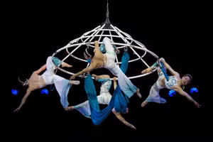 Tiết mục 'Đu nón' của Liên đoàn Xiếc Việt Nam sẽ tham dự Liên hoan Xiếc Monte Carlo vào đầu năm 2027. Ảnh: LĐX.