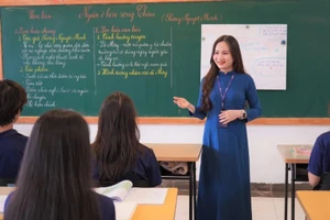 Giờ học Ngữ văn tại Trường THCS-THPT Ban Mai (Hà Nội). Ảnh: NTCC