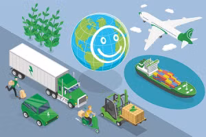 Xanh hóa logistics trong TMĐT đang đóng vai trò quan trọng để bảo vệ môi trường và hướng đến phát triển bền vững. Ảnh minh họa: INT