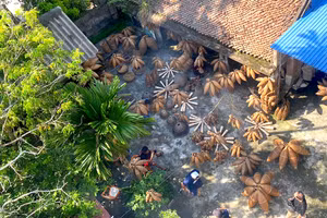 Làng nghề đan đó Thủ Sỹ tồn tại hơn 200 năm.