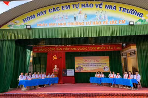 Trường THCS Bảo Cường, xã Định Hóa, tỉnh Thái Nguyên tổ chức Hội thi 'Tìm hiểu về phòng, chống tác hại của thuốc lá'.